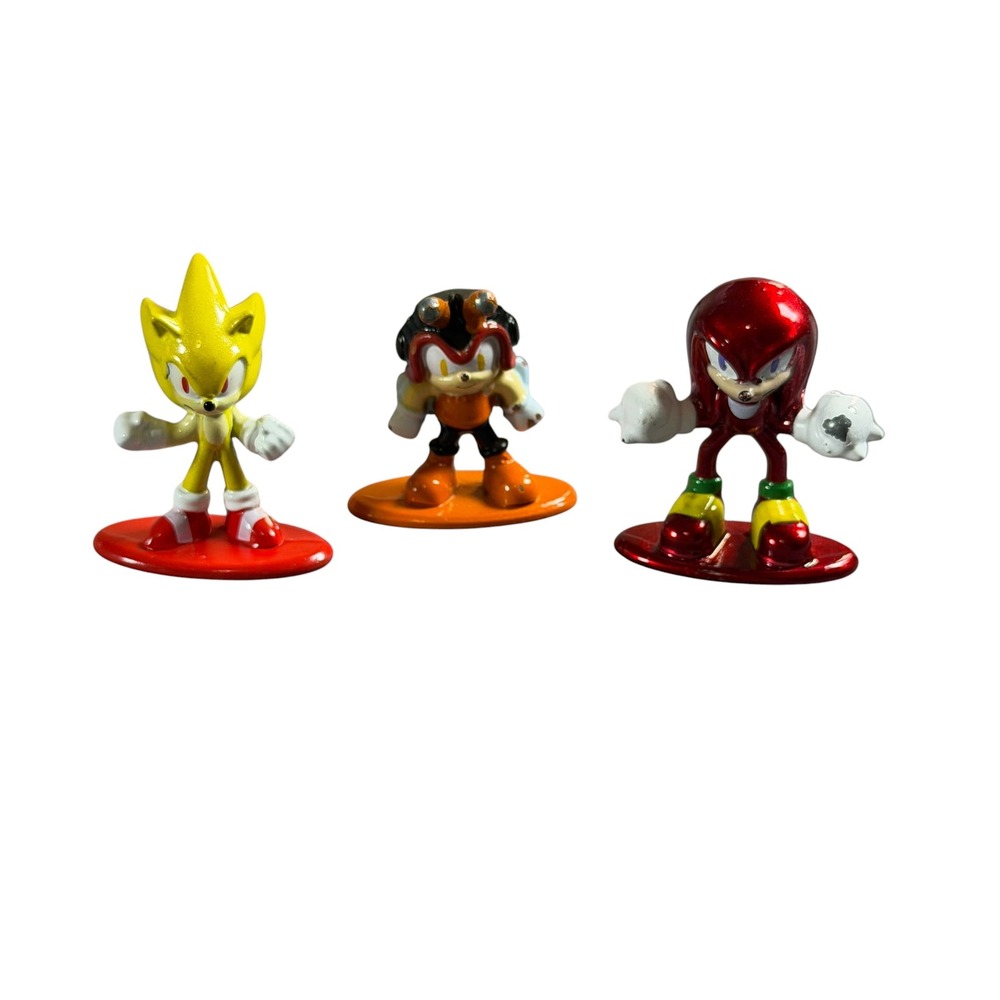 Jada Toys Sonic the Hedgehog Nano Metalfigs Super Sonic Mighty Knuckles 3 Pack